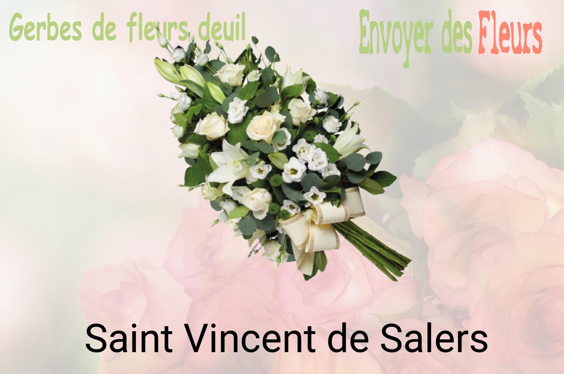 Gerbe de fleurs de deuil livrée à Saint-Vincent-de-Salers